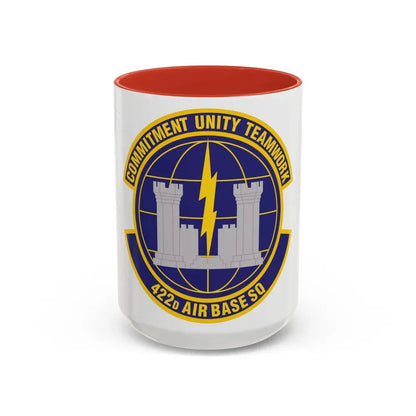 422d Air Base Squadron (U.S. Air Force) Accent Coffee Mug 15oz Red - Go Mug Yourself