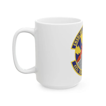 422d Communications Squadron (U.S. Air Force) White Coffee Mug-Go Mug Yourself