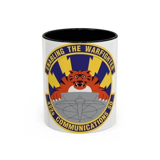 422d Communications Squadron (U.S. Air Force) Accent Coffee Mug 11oz Black - Go Mug Yourself