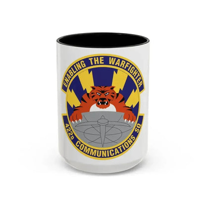 422d Communications Squadron (U.S. Air Force) Accent Coffee Mug 15oz Black - Go Mug Yourself