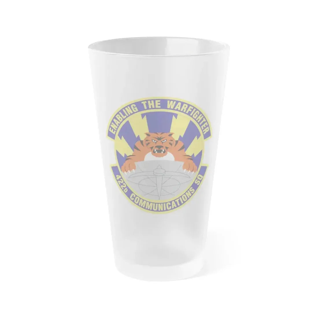 422d Communications Squadron (U.S. Air Force) Frosted Pint Glass 16oz 16oz Frosted - Go Mug Yourself
