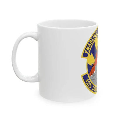 422d Communications Squadron (U.S. Air Force) White Coffee Mug - Go Mug Yourself