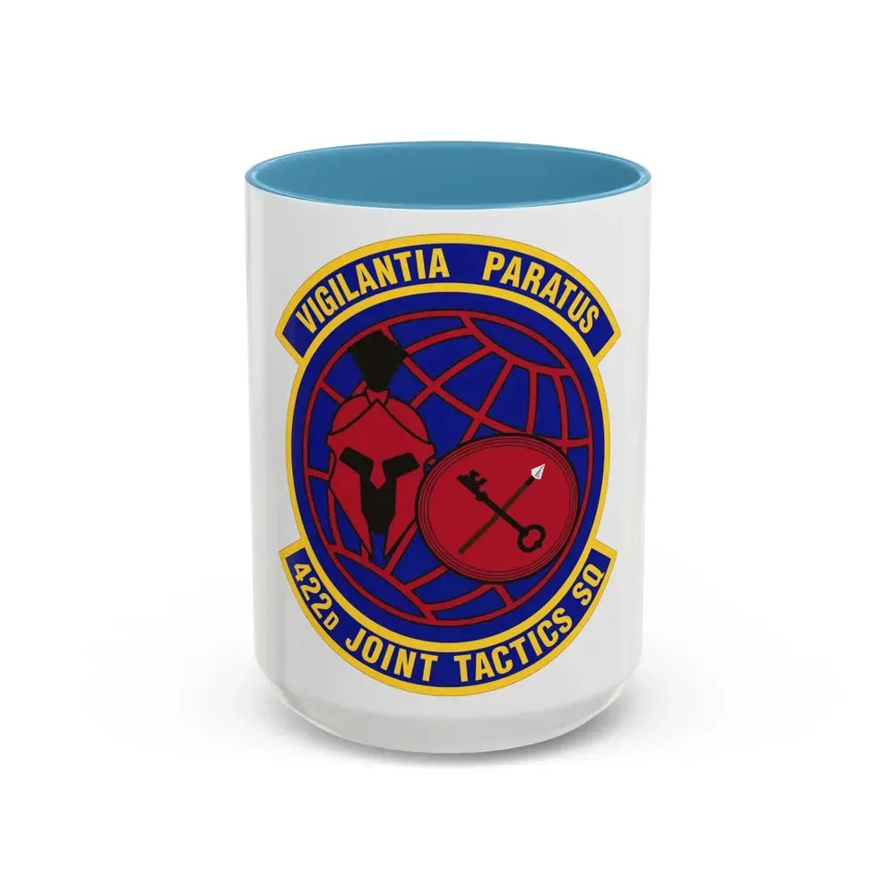 422d Joint Tactics Squadron (U.S. Air Force) Accent Coffee Mug 15oz Light Blue - Go Mug Yourself
