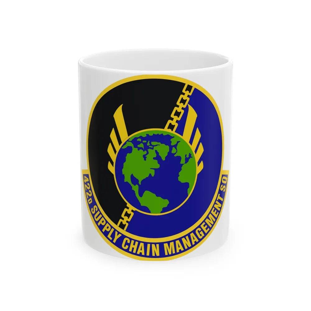 422d Supply Chain Management Squadron (U.S. Air Force) White Coffee Mug-11oz-Go Mug Yourself