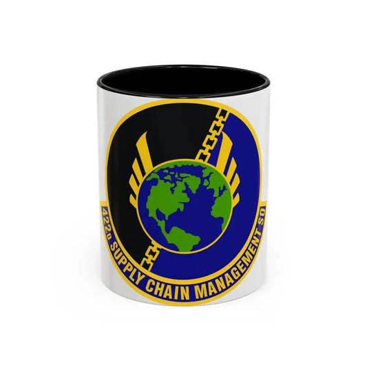 422d Supply Chain Management Squadron (U.S. Air Force) Accent Coffee Mug 11oz Black - Go Mug Yourself