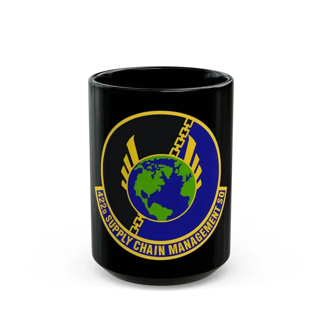 422d Supply Chain Management Squadron (U.S. Air Force) Black Coffee Mug 15oz - Go Mug Yourself