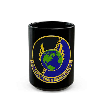 422d Supply Chain Management Squadron (U.S. Air Force) Black Coffee Mug 15oz - Go Mug Yourself