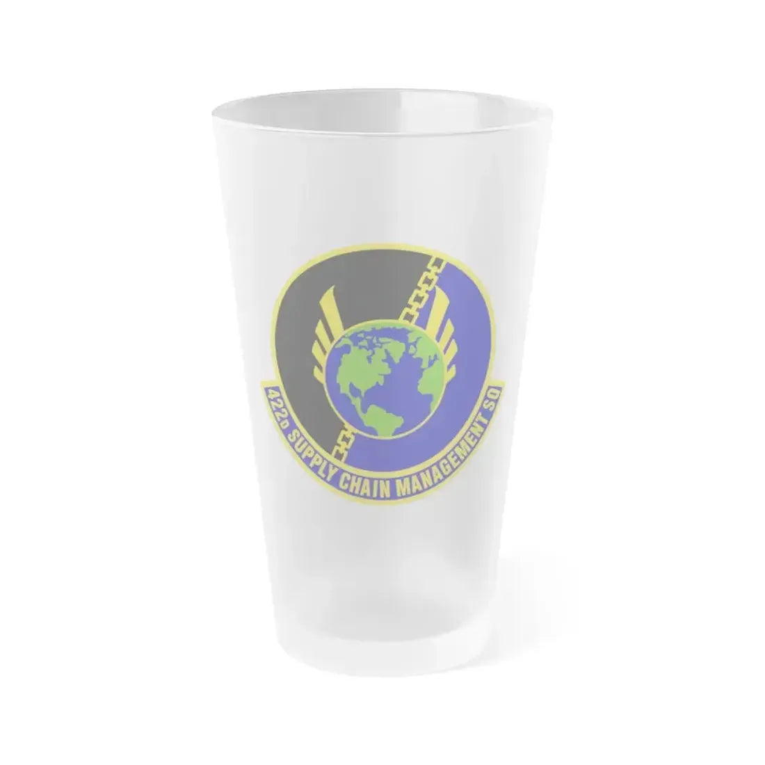 422d Supply Chain Management Squadron (U.S. Air Force) Frosted Pint Glass 16oz 16oz Frosted - Go Mug Yourself