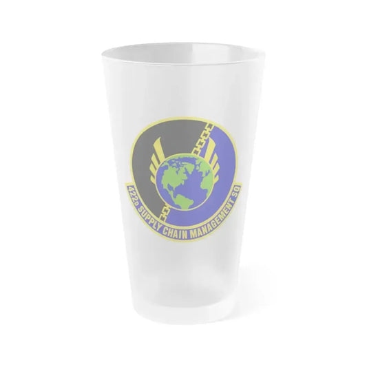 422d Supply Chain Management Squadron (U.S. Air Force) Frosted Pint Glass 16oz 16oz Frosted - Go Mug Yourself