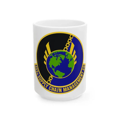 422d Supply Chain Management Squadron (U.S. Air Force) White Coffee Mug 15oz - Go Mug Yourself