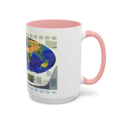 World Map - Endangered Earth (Map) Accent Coffee Mug