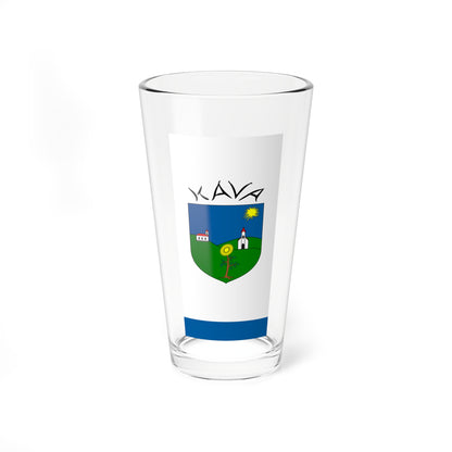 Flag of Kava (Hungary) Pint Glass 16oz