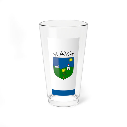 Flag of Kava (Hungary) Pint Glass 16oz