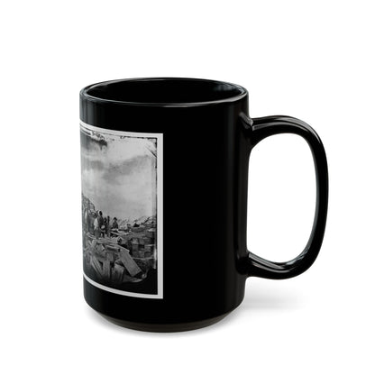 Morris Island, South Carolina. Battery Rosecrans. Three 100-Pounder Parrot Rifles. Breaching Battery Against Fort Sumter (U.S. Civil War) Black Coffee Mug