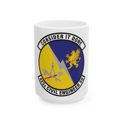 423d Civil Engineer Squadron (U.S. Air Force) White Coffee Mug-15oz-Go Mug Yourself