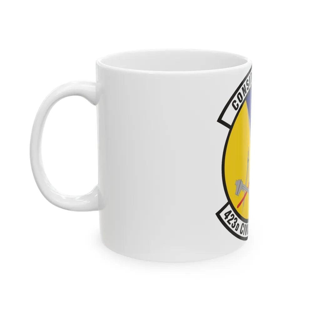 423d Civil Engineer Squadron (U.S. Air Force) White Coffee Mug-Go Mug Yourself