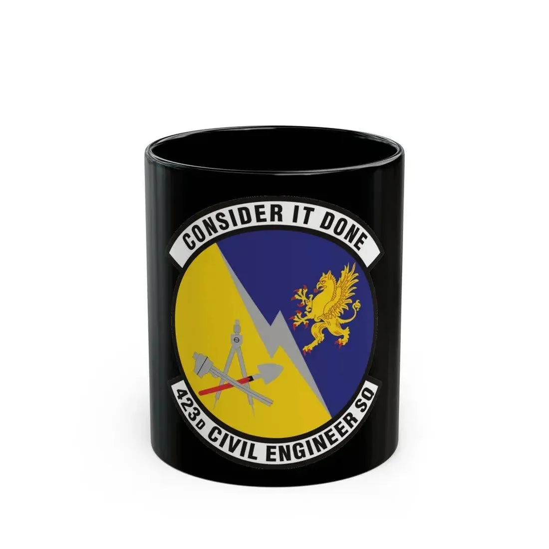 423d Civil Engineer Squadron (U.S. Air Force) Black Coffee Mug 11oz - Go Mug Yourself