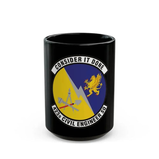423d Civil Engineer Squadron (U.S. Air Force) Black Coffee Mug 15oz - Go Mug Yourself