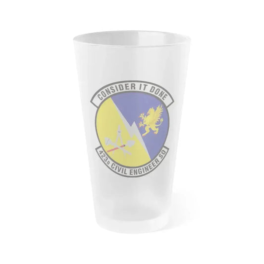 423d Civil Engineer Squadron (U.S. Air Force) Frosted Pint Glass 16oz 16oz Frosted - Go Mug Yourself