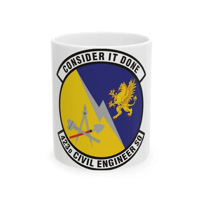423d Civil Engineer Squadron (U.S. Air Force) White Coffee Mug 11oz - Go Mug Yourself