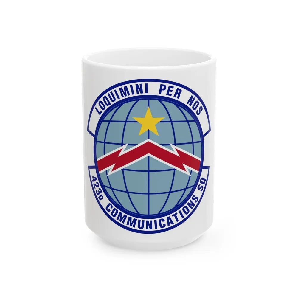 423d Communications Squadron (U.S. Air Force) White Coffee Mug-15oz-Go Mug Yourself