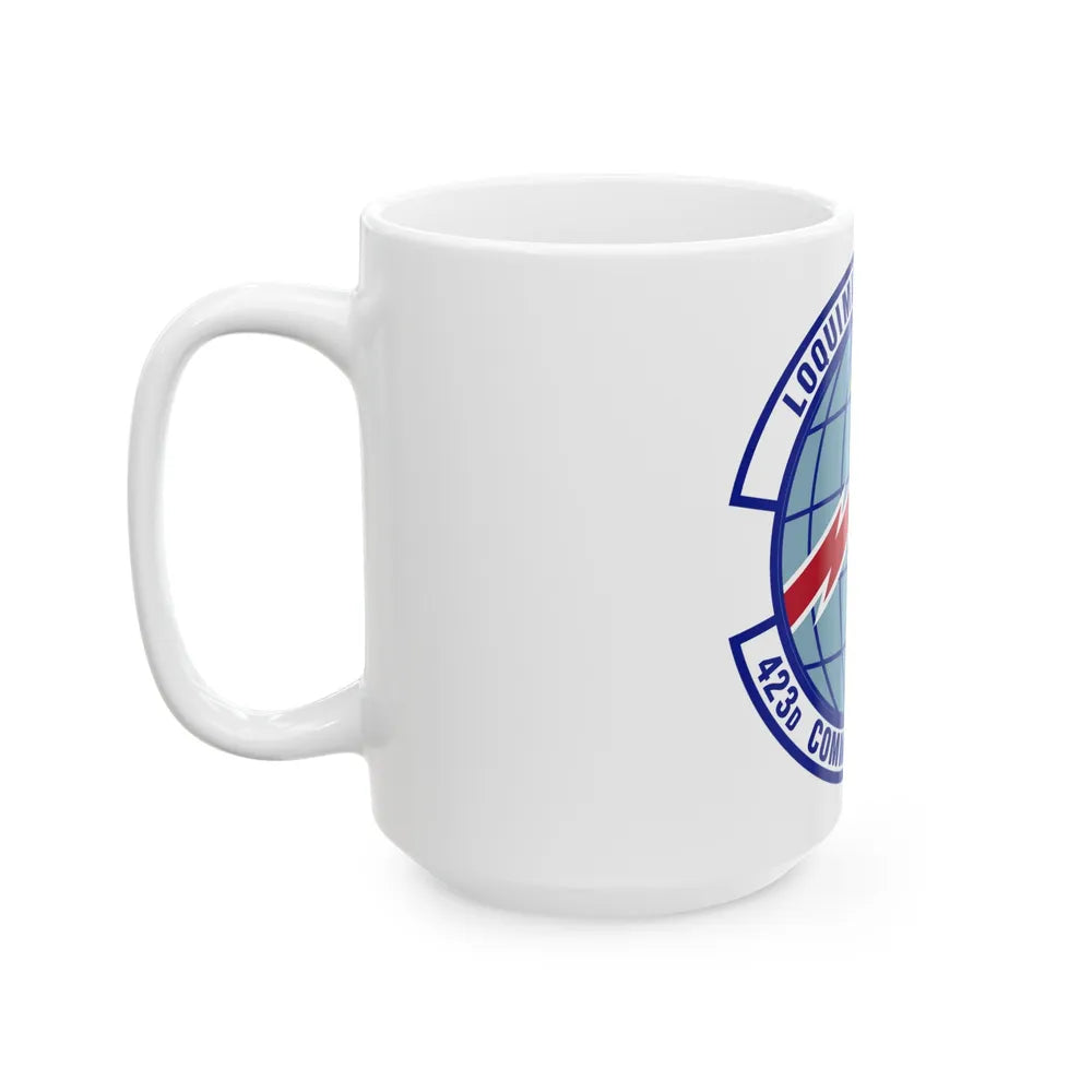 423d Communications Squadron (U.S. Air Force) White Coffee Mug-Go Mug Yourself