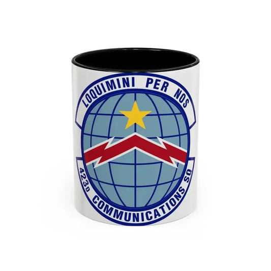 423d Communications Squadron (U.S. Air Force) Accent Coffee Mug 11oz Black - Go Mug Yourself