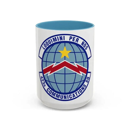 423d Communications Squadron (U.S. Air Force) Accent Coffee Mug 15oz Light Blue - Go Mug Yourself