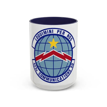 423d Communications Squadron (U.S. Air Force) Accent Coffee Mug 15oz Navy - Go Mug Yourself