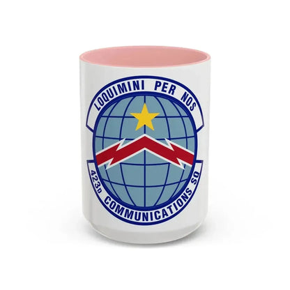 423d Communications Squadron (U.S. Air Force) Accent Coffee Mug 15oz Pink - Go Mug Yourself
