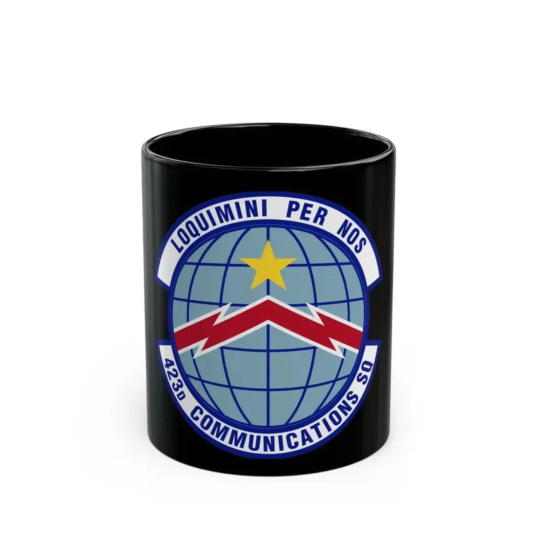 423d Communications Squadron (U.S. Air Force) Black Coffee Mug 11oz - Go Mug Yourself