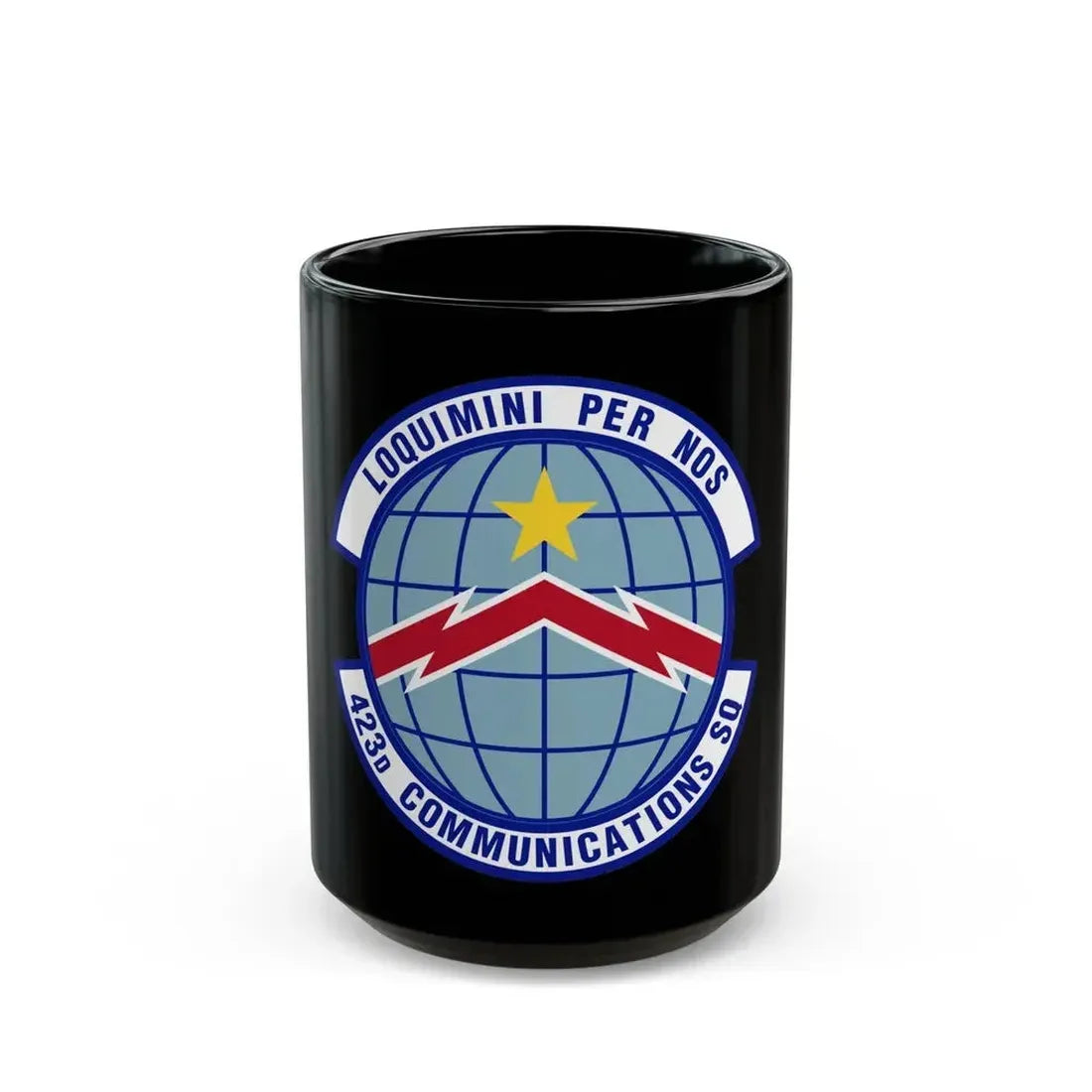 423d Communications Squadron (U.S. Air Force) Black Coffee Mug 15oz - Go Mug Yourself
