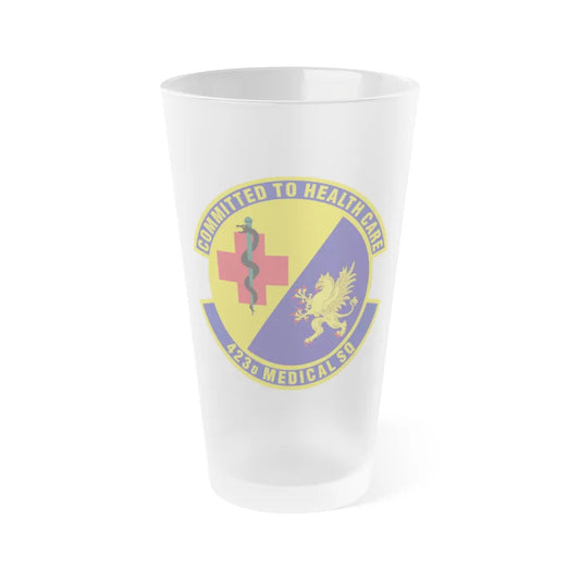 423d Medical Squadron (U.S. Air Force) Frosted Pint Glass 16oz-16oz-Frosted-Go Mug Yourself