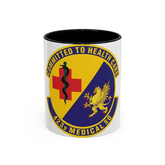 423d Medical Squadron (U.S. Air Force) Accent Coffee Mug 11oz Black - Go Mug Yourself