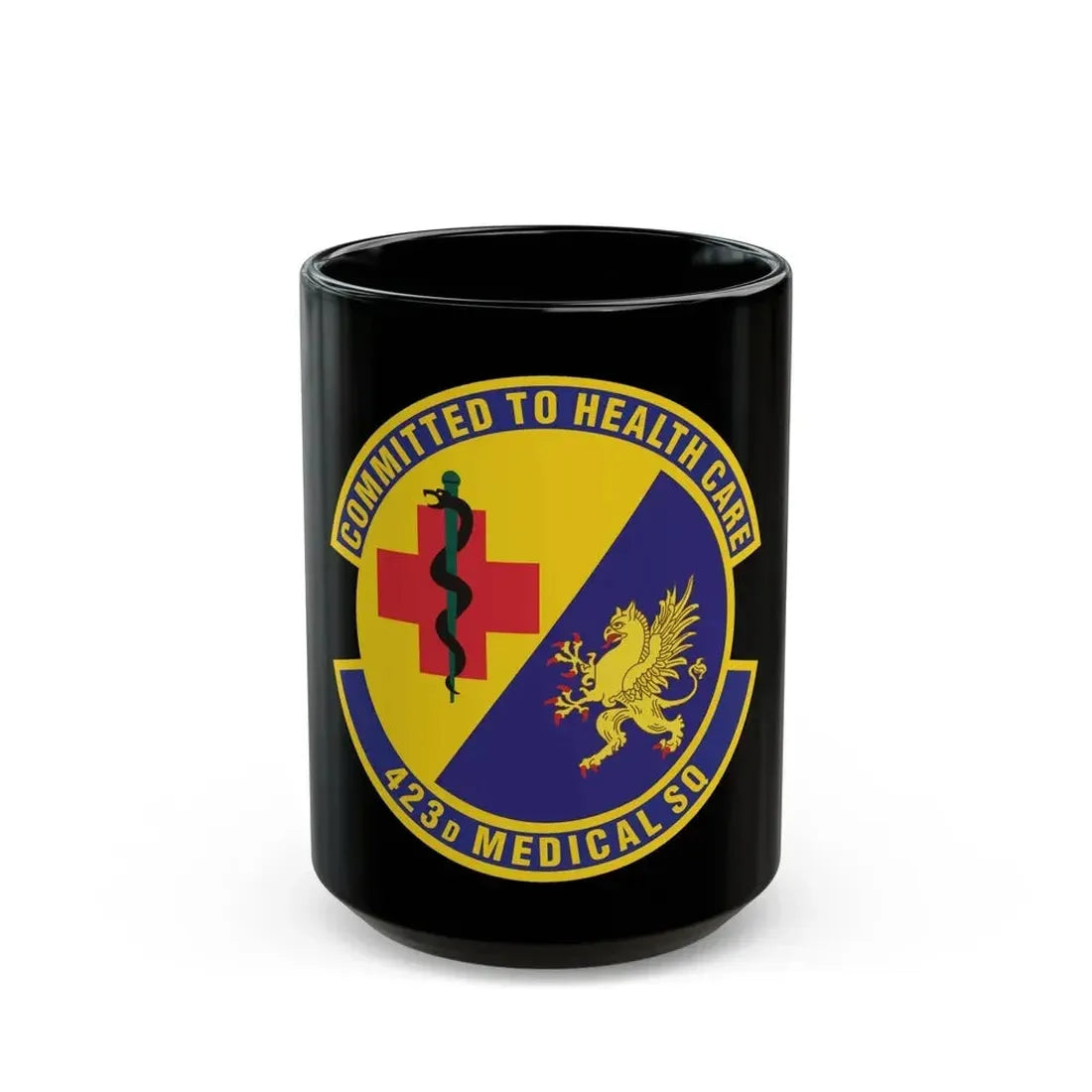 423d Medical Squadron (U.S. Air Force) Black Coffee Mug 15oz - Go Mug Yourself