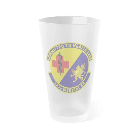 423d Medical Squadron (U.S. Air Force) Frosted Pint Glass 16oz 16oz Frosted - Go Mug Yourself