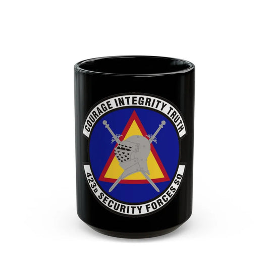 423d Security Forces Squadron (U.S. Air Force) Black Coffee Mug-15oz-Go Mug Yourself