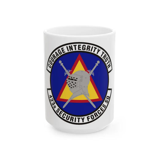 423d Security Forces Squadron (U.S. Air Force) White Coffee Mug-15oz-Go Mug Yourself