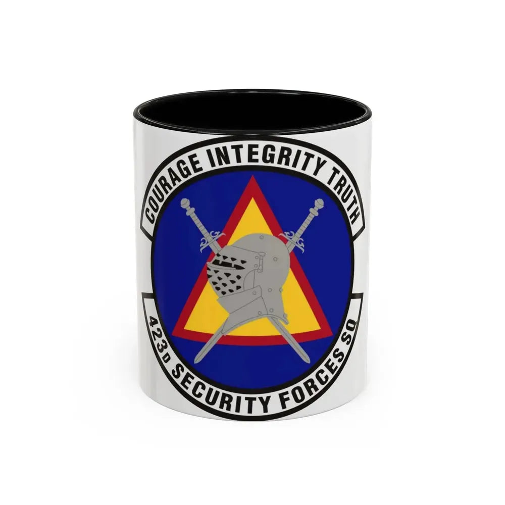 423d Security Forces Squadron (U.S. Air Force) Accent Coffee Mug 11oz Black - Go Mug Yourself
