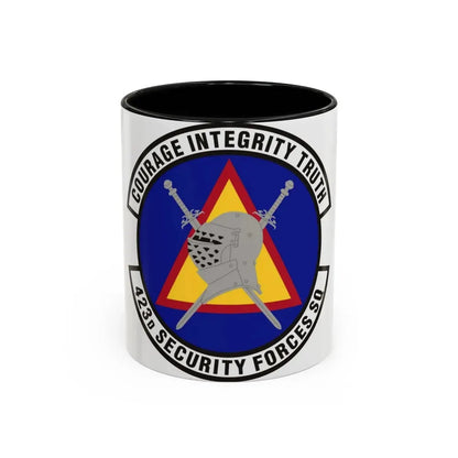 423d Security Forces Squadron (U.S. Air Force) Accent Coffee Mug 11oz Black - Go Mug Yourself
