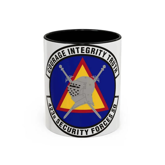 423d Security Forces Squadron (U.S. Air Force) Accent Coffee Mug 11oz Black - Go Mug Yourself
