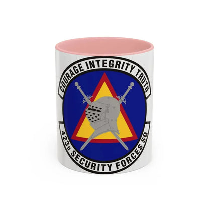 423d Security Forces Squadron (U.S. Air Force) Accent Coffee Mug 11oz Pink - Go Mug Yourself