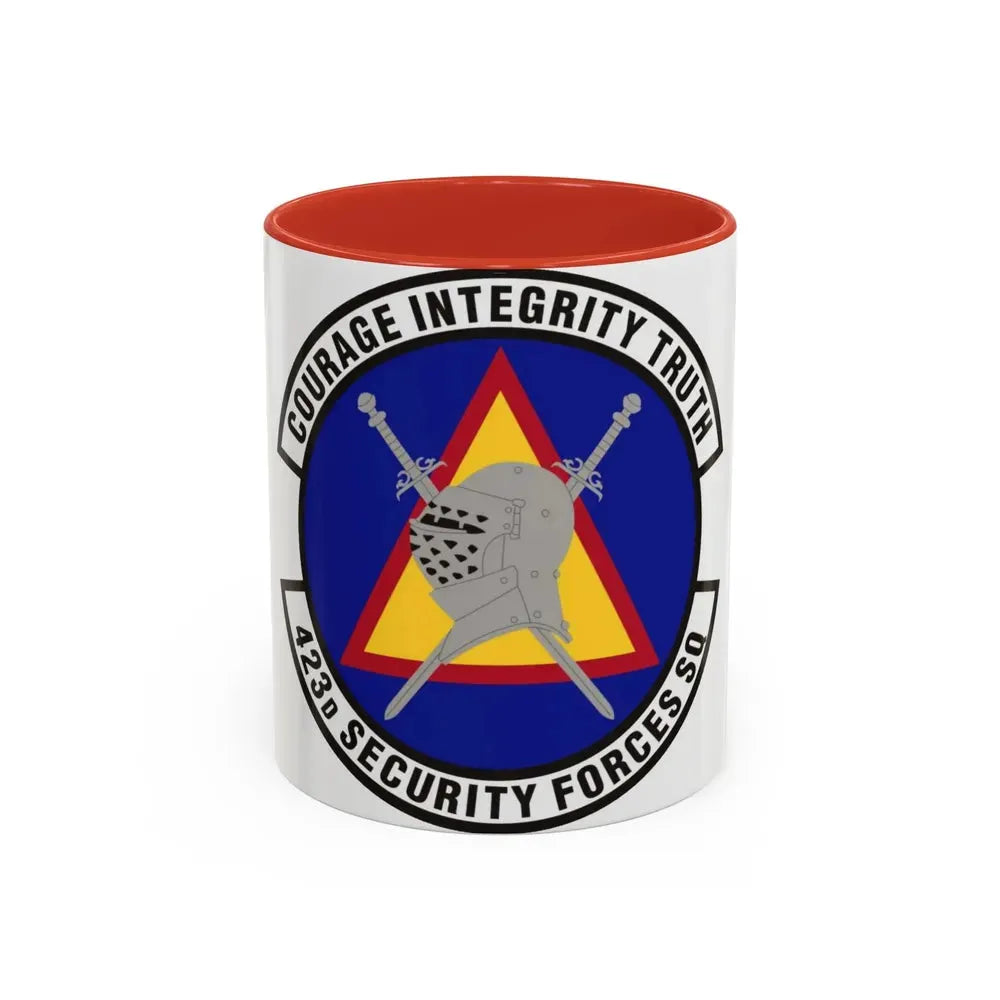 423d Security Forces Squadron (U.S. Air Force) Accent Coffee Mug 11oz Red - Go Mug Yourself