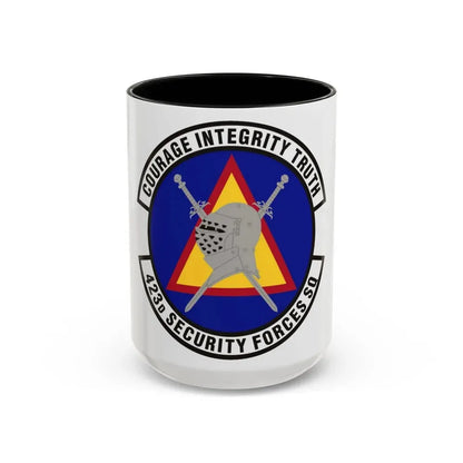 423d Security Forces Squadron (U.S. Air Force) Accent Coffee Mug 15oz Black - Go Mug Yourself