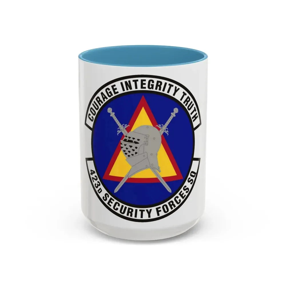 423d Security Forces Squadron (U.S. Air Force) Accent Coffee Mug 15oz Light Blue - Go Mug Yourself