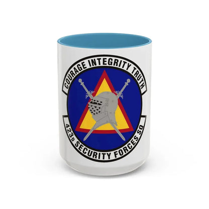 423d Security Forces Squadron (U.S. Air Force) Accent Coffee Mug 15oz Light Blue - Go Mug Yourself