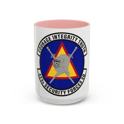 423d Security Forces Squadron (U.S. Air Force) Accent Coffee Mug 15oz Pink - Go Mug Yourself