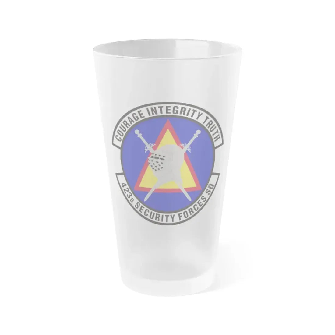 423d Security Forces Squadron (U.S. Air Force) Frosted Pint Glass 16oz - Go Mug Yourself