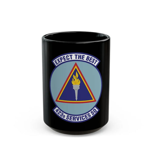 423d Services Squadron (U.S. Air Force) Black Coffee Mug-15oz-Go Mug Yourself