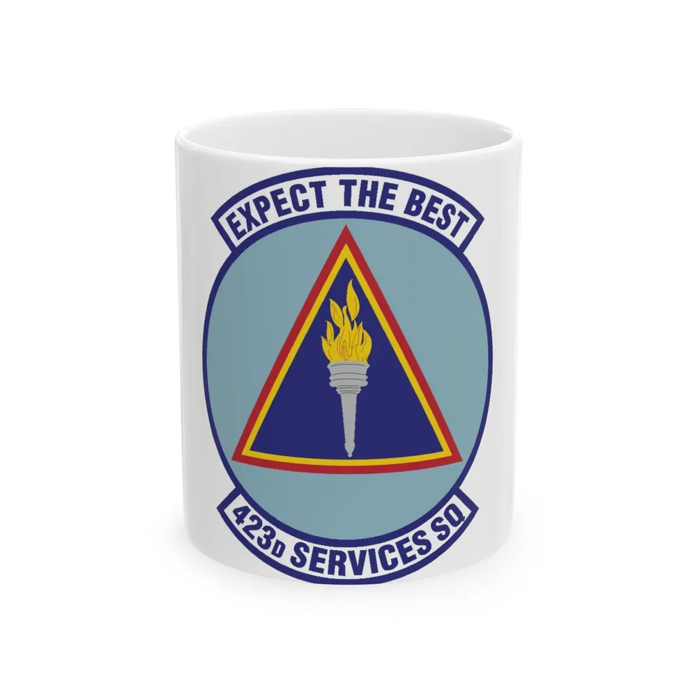 423d Services Squadron (U.S. Air Force) White Coffee Mug-11oz-Go Mug Yourself